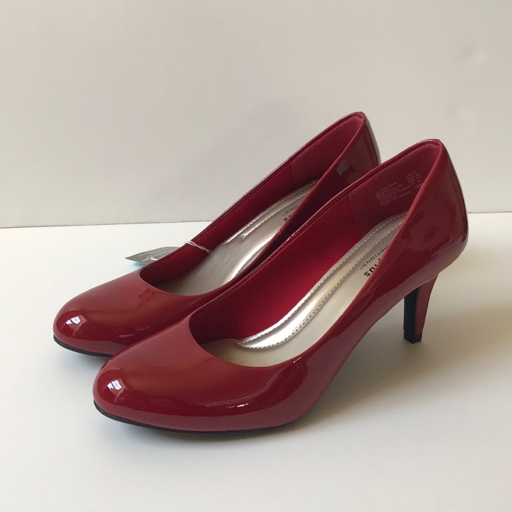 Comfort Plus Red Patent Pumps